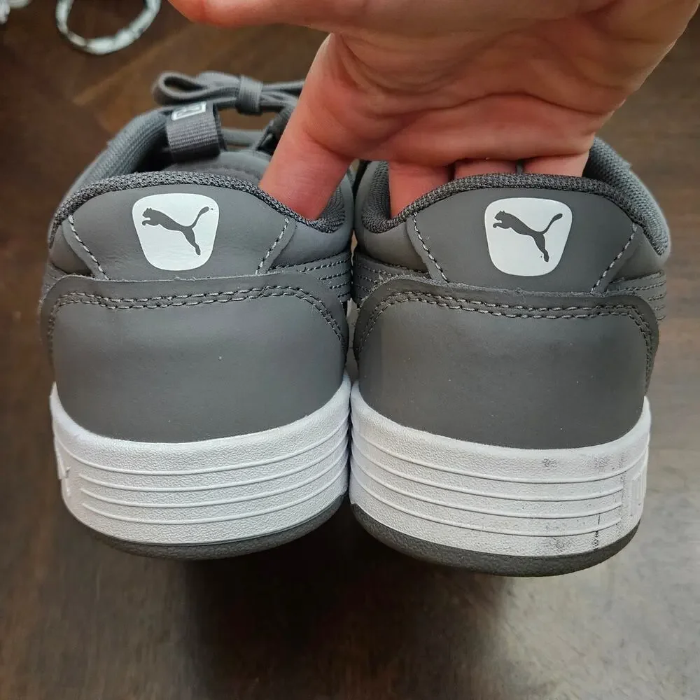 Puma Sneakers Mens Size 9.5 Gray‎ Skate Style SoftFoam Comfort Lace Up Street